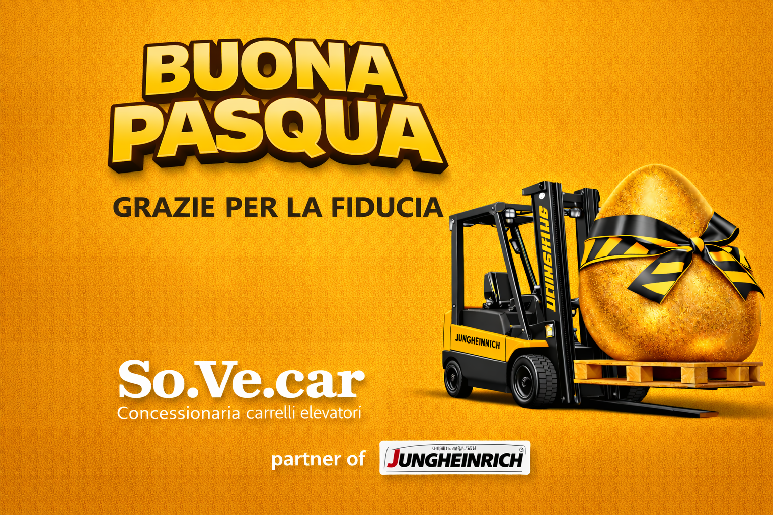 Buona Pasqua da So.Ve.Car - carrelli elevatori Jungheinrich